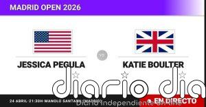 Jessica Pegula - Katie Boulter, en directo hoy: sigue el partido de Madrid Open
