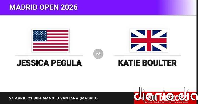 Jessica Pegula - Katie Boulter, en directo hoy: sigue el partido de Madrid Open