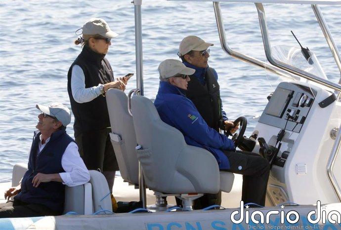 Juan Carlos I abandona Sanxenxo (Pontevedra) tras pasar cinco días y recibir la visita de la infanta Elena