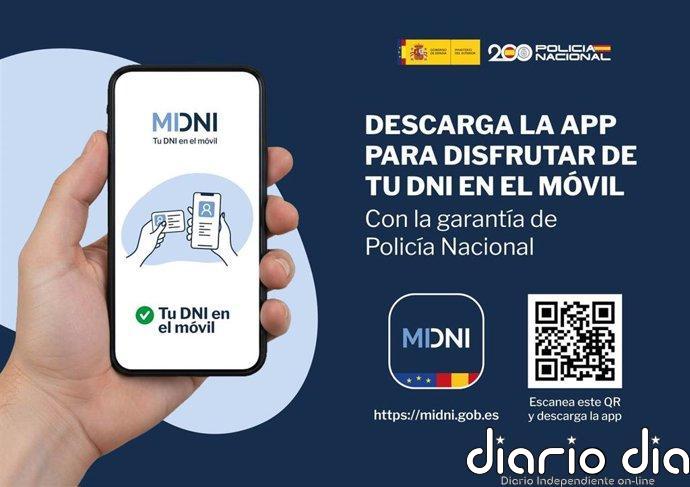 La aplicación MiDNI permitirá identificarse legalmente con el móvil desde este jueves