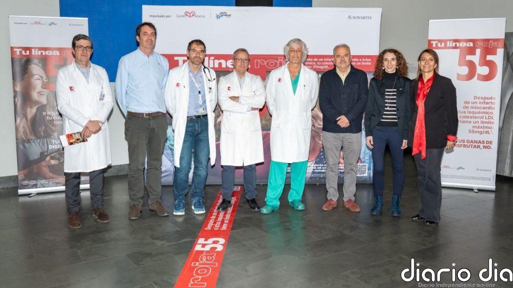 La campaña contra el colesterol ‘Tu Línea Roja 55’ llega al Hospital Marqués de Valdecilla