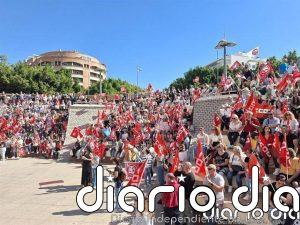 La concentración del manipulado hortofrutícola en Almería registra un "éxito" con miles de trabajadores según UGT y CCOO