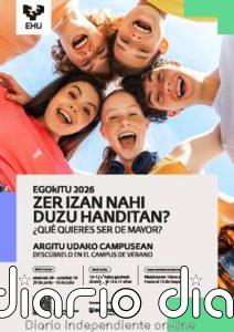 La EHU pone en marcha un año más en Gipuzkoa su campus de verano EGOkITU para 200 jóvenes de entre 15 y 17 años