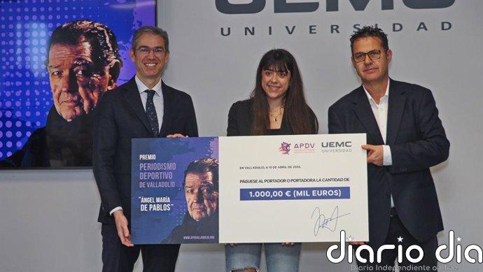 La estudiante de la UEMC Lidia Risco gana el Premio de Periodismo Deportivo Ángel María de Pablos de la APDV