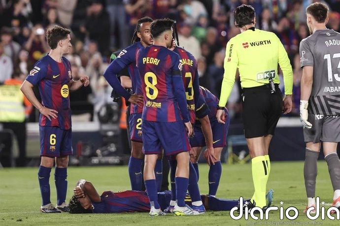 Lamine, a lo Cid, le da el triunfo al Barça ante el Celta