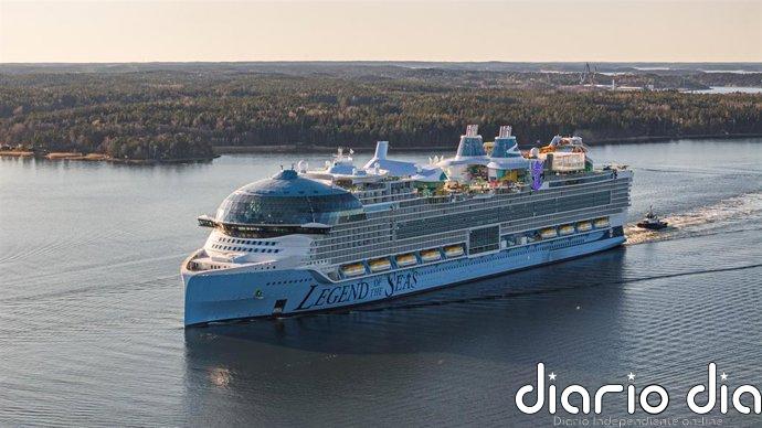 Legend of the Seas de Royal Caribbean inicia sus pruebas de mar antes de su debut en Europa