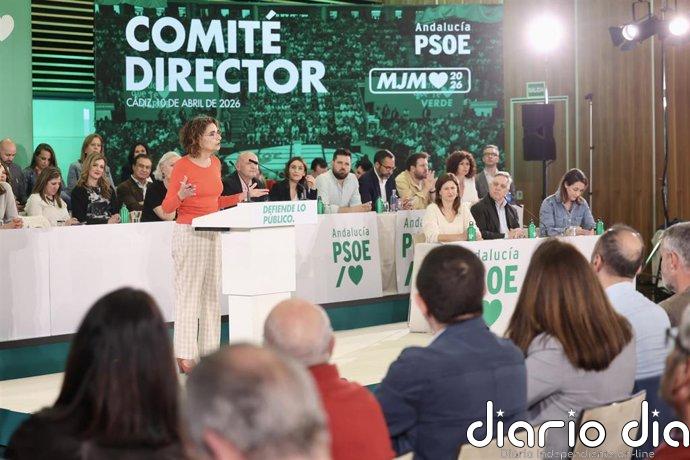 Montero agradece la "capacidad de integración" interna para que PSOE-A concurra con listas "serias" para "ganar" el 17M