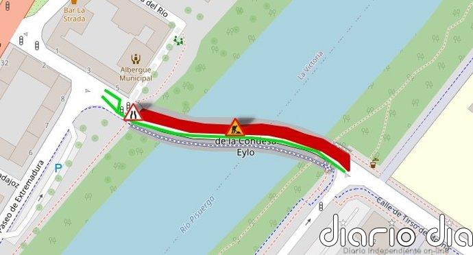 Obras nocturnas, con corte de carriles, en los puentes Condesa Eylo, Poniente y Nochevieja la próxima semana