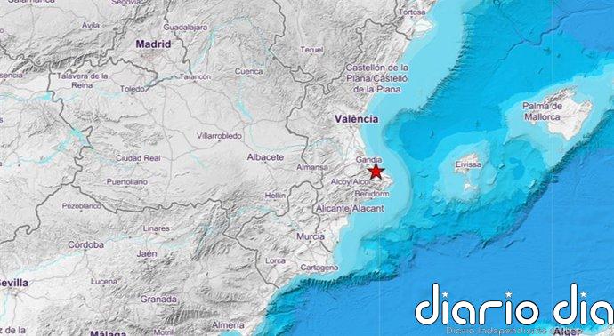 Oliva (Valencia) registra un terremoto de magnitud 2,6 y 8 kilómetros de profundidad
