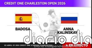 Paula Badosa - Anna Kalinskaya, en directo hoy: sigue el partido de Credit One Charleston Open