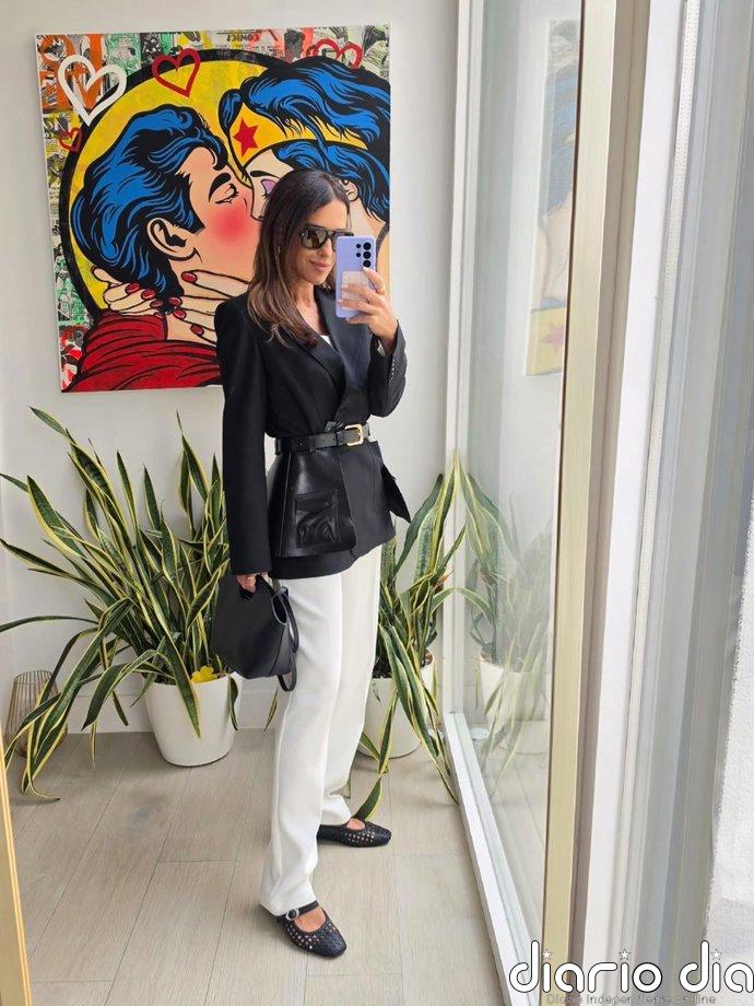 Paula Echevarría confirma que el dúo cromático más sencillo es también el más 'chic' -y elegante- de la temporada