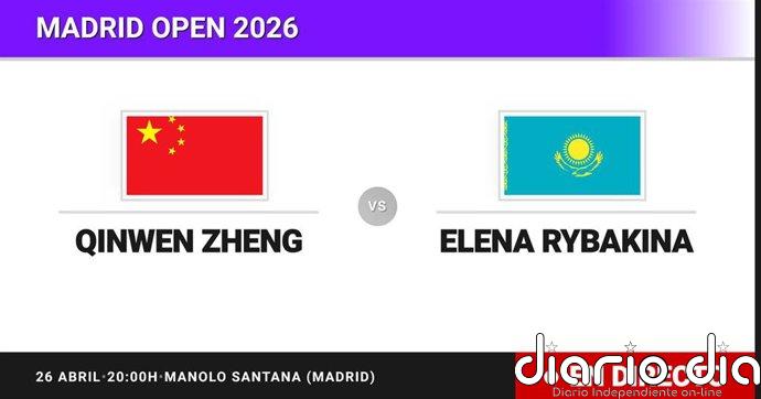 Qinwen Zheng - Elena Rybakina, en directo hoy: sigue el partido de Madrid Open