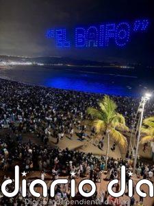 Quevedo anuncia su nuevo álbum 'El Baifo' con un espectáculo de drones ante más de 10.000 personas en Las Palmas