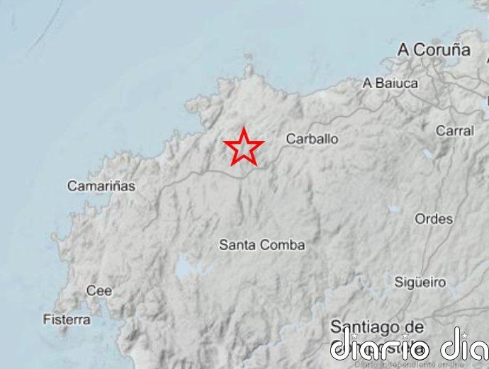 Registrado un seísmo de magnitud 2.6 con epicentro en Ponteceso (A Coruña) y percibido en varios municipios cercanos