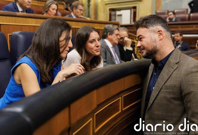 Rufián e Irene Montero protagonizan este jueves su acto sobre el futuro de la izquierda