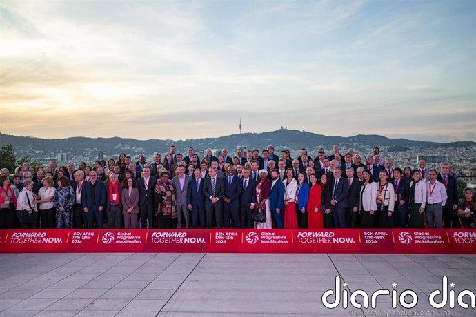 Sánchez encabeza la cena del Global Progressive Mobilisation en el MNAC de Barcelona