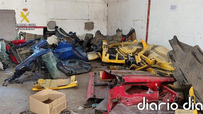 Seis detenidos en Erustes en una operación contra una banda acusada de 22 robos de piezas de vehículos