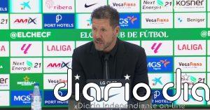 Simeone: “La responsabilidad de todo lo que le ha sucedido al equipo es mía”