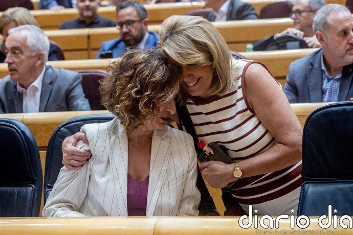 Susana Díaz cree que Sánchez debería "revisar algunas de sus alianzas" para "ayudar" a la candidatura de Montero el 17M