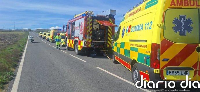 Tres heridos, uno de ellos grave, en un choque entre dos coches en Daganzo de Arriba