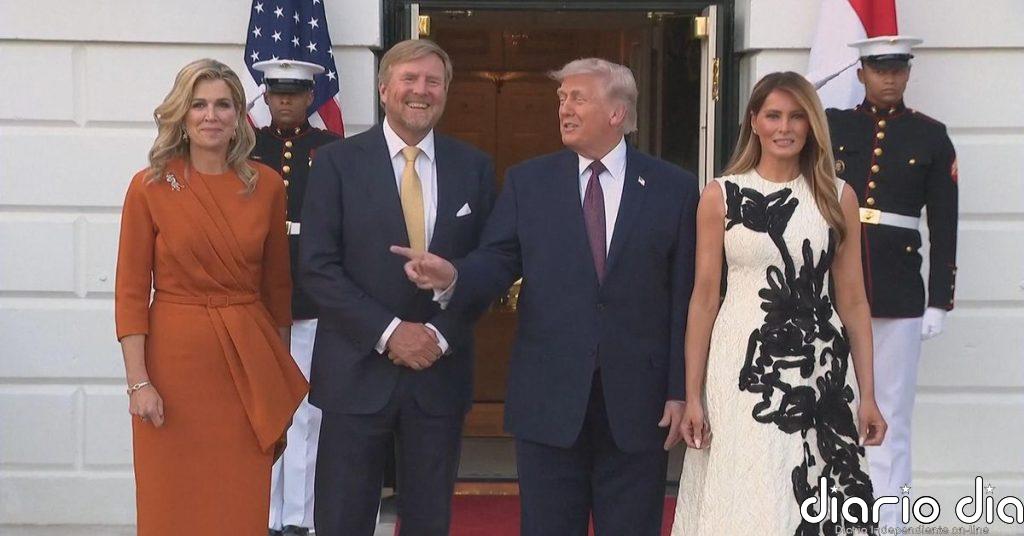 Trump recibe a los reyes de Países Bajos en la Casa Blanca con una invitación poco habitual