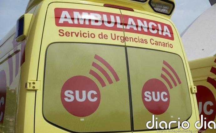Un motorista resulta herido al chocar con un turismo en Las Palmas de Gran Canaria