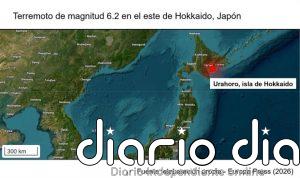 Un terremoto de magnitud 6,2 sacude la isla japonesa de Hokkaido, aunque sin riesgo de tsunami
