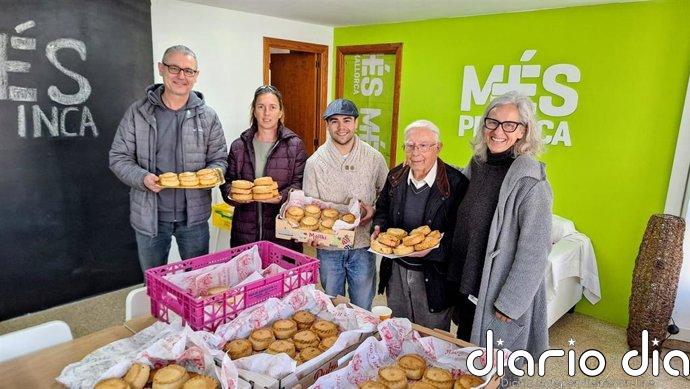 Una campaña de MÉS per Inca entrega 130 'panades' al comedor social