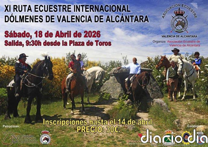 Una ruta ecuestre recorrerá los dólmenes de Valencia de Alcántara (Cáceres) el 18 de abril