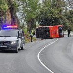Varios heridos tras el choque entre un turismo y un autobús que cubría la línea Villaviciosa-Gijón
