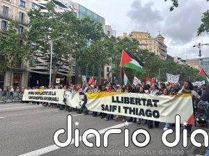 270 personas marchan en Barcelona en apoyo a los activistas de la Flotilla, según el Ayuntamiento