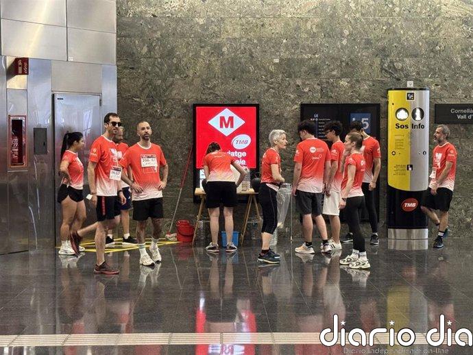 284 atletas en la cronoescalada solidaria del metro de Barcelona, que recauda más de 17.000 euros