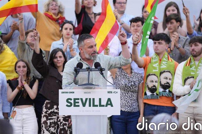 Abascal llama a "no dejarse traicionar" por Sánchez y Moreno el 17M: "No es rechazo ni odio, es sentido común"