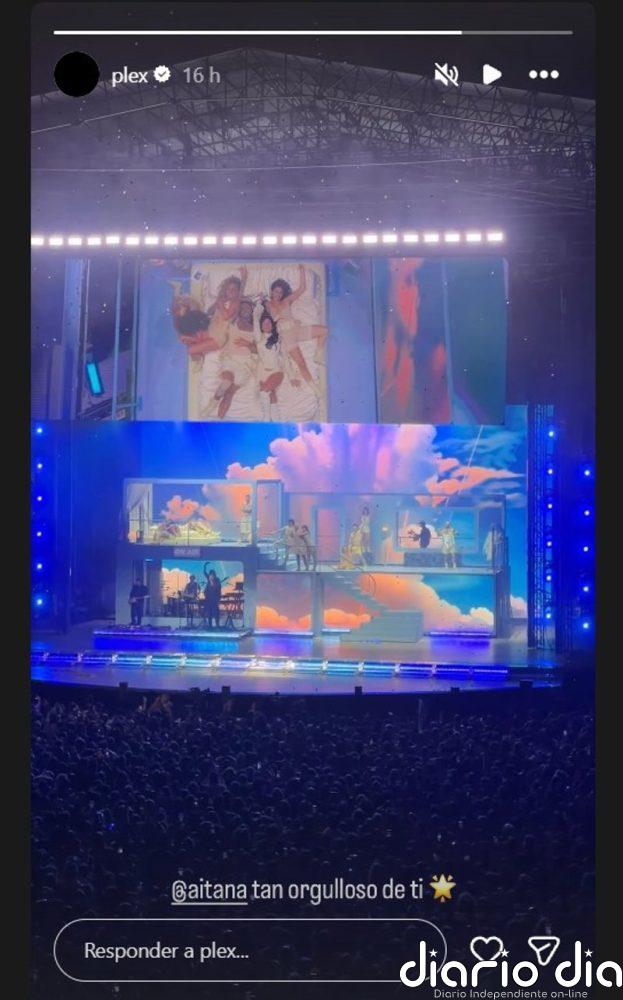 Aitana abre en Almería su 'Cuarto Azul World Tour' con Plex, in situ, 'orgulloso' de ella