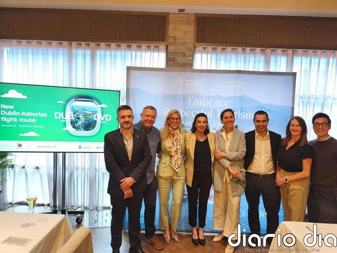 Asturias estrena vuelo directo con Dublín y presenta su oferta turística