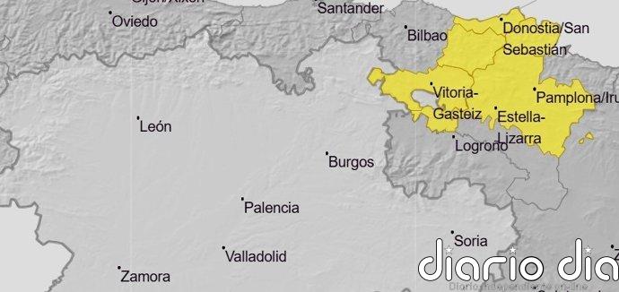 Avisos por lluvias y tormentas este domingo en Treviño (Burgos)