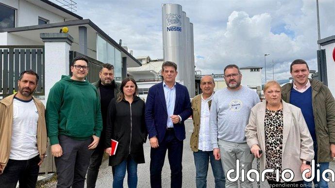 Besteiro pide una negociación que preserve empleo y actividad en la planta de Nestle en Pontecesures (Pontevedra)