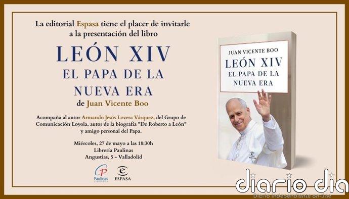 Boo presenta el día 27 en Valladolid su libro en el que analiza el magisterio y la nueva era del papa León XIV
