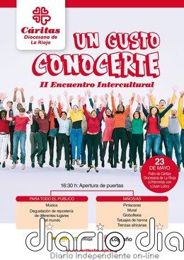 Cáritas La Rioja invita a participar este sábado en el II Encuentro Intercultural 'Un gusto conocerte'