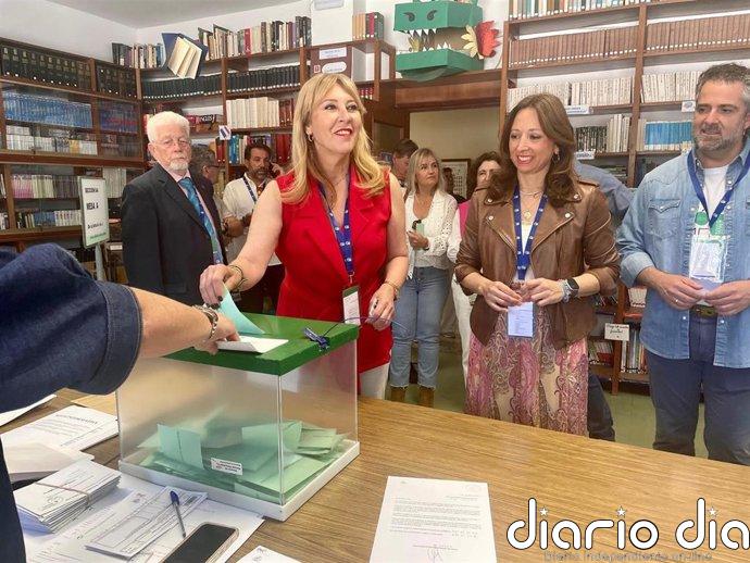 Carolina España espera "una gran participación" en Málaga en la jornada electoral, "la gran fiesta de la democracia"