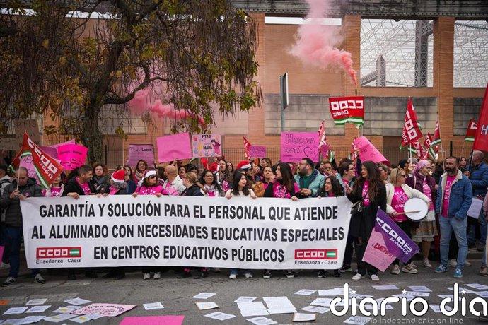 CCOO muestra su respaldo a las reivindicaciones de PTIS de Andalucía que irá a la huelga el día 13