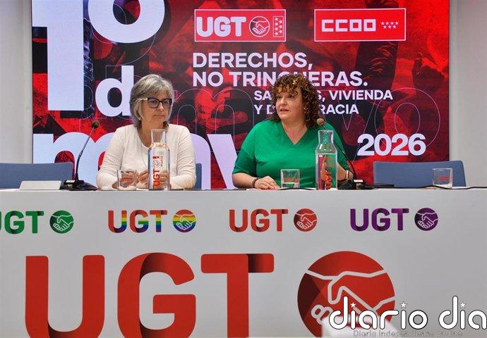 CCOO y UGT Madrid salen este 1 de mayo para exigir "salarios y viviendas dignas" y en defensa del derecho a la paz