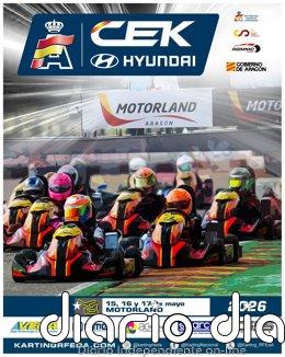 Cerca de 200 pilotos competirán en Motorland Aragón por el título del Campeonato de España de Karting CEK Hyundai