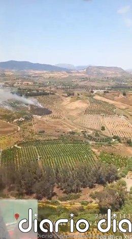 Controlado el incendio forestal declarado en un paraje de Pizarra (Málaga)