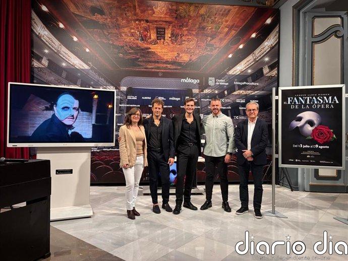 Daniel Diges y Rubén López presentan el desembarco en julio en Málaga del musical 'El fantasma de la ópera'