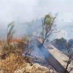 Declarado este domingo un incendio forestal en el paraje La Juaida, en Viator (Almería)
