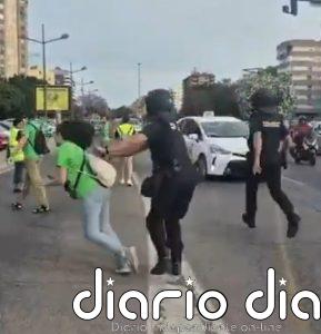 Denuncian la "brutal agresión" de un policía a una manifestante por la educación pública en València