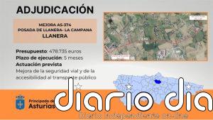 Destinados casi 500.000 euros a mejorar la seguridad vial en la AS-374 en Llanera