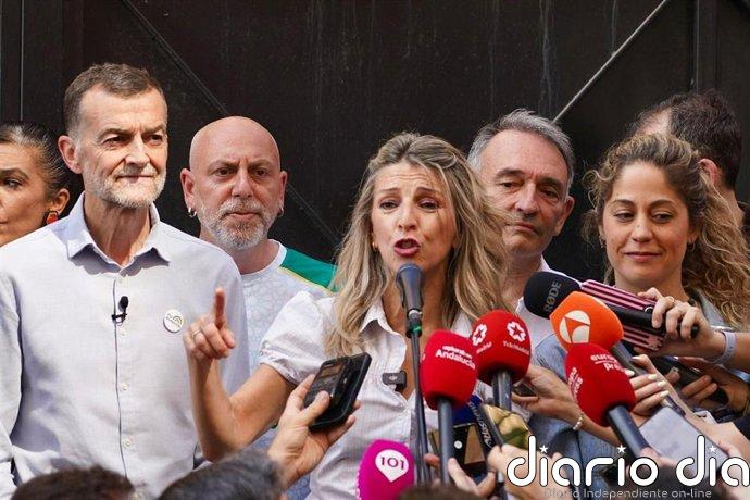 Díaz dice que España la "hace la gente trabajadora" y "necesitamos más derechos": "No vamos a dar un paso atrás"