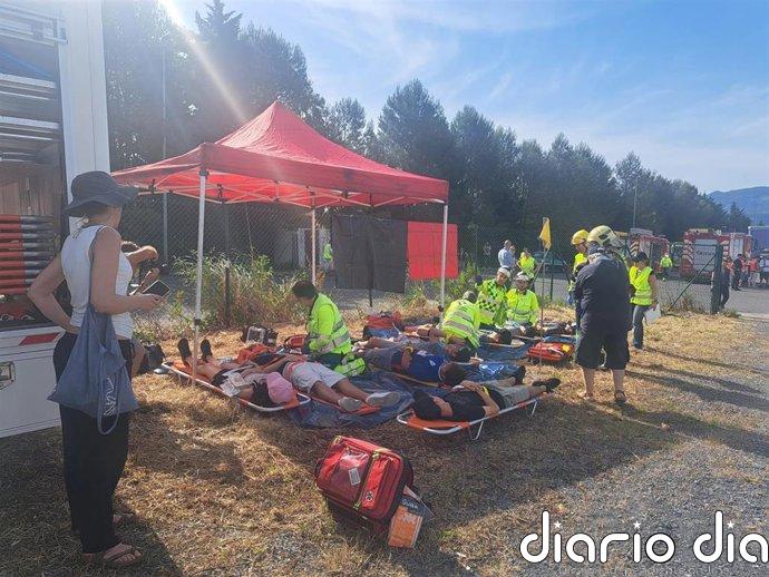 El Aeropuerto de Bilbao realiza un simulacro de accidente aéreo